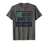 MISIÓN COMPLETADA Finalmente Graduado Graduado Cheque Meme Camiseta