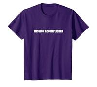 Misión cumplida Camiseta, Niños, Morado, 2 años