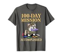 Misión Escolar Divertida de 100 días cumplida Campamento Militar Camiseta