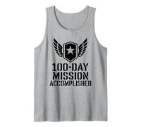 Misión Escolar Divertida de 100 días cumplida Campamento Militar Camiseta sin Mangas