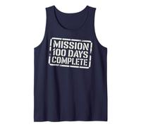 Misión Escolar Divertida de 100 días cumplida Campamento Militar Camiseta sin Mangas