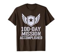 Misión Escolar patriótica de 100 días cumplida Militar Camiseta