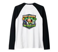 Misión: Keep Tiny Human Alive, Divertido Nuevo Padre, mamá, papá, bebé Camiseta Manga Raglan