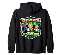 Misión: Keep Tiny Human Alive, Divertido Nuevo Padre, mamá, papá, bebé Sudadera con Capucha