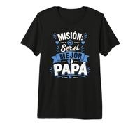 Misión: Ser el Mejor Papá Anuncio de Embarazo Camiseta Premium