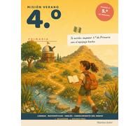 Misión Verano 4.º Primaria: Cuaderno de vacaciones para repasar 4.º de Primaria y preparar 5.º de Primaria. Lengua, Matemáticas, Inglés y Conocimiento ... Con soluciones. 9-10 años (Agencia ESO)