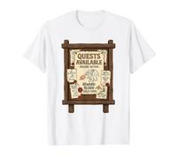 Misiones Disponibles - Pregunta Dentro de Fantasy Role Halloween Camiseta gráfica económica, Hombre, Blanco, L
