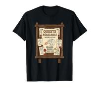 Misiones Disponibles - Pregunta Dentro de Fantasy Role Halloween Camiseta gráfica económica, Hombre, Negro, L
