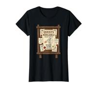 Misiones Disponibles - Pregunta Dentro de Fantasy Role Halloween Camiseta gráfica económica, Mujer, Negro, XL