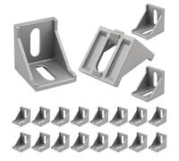 MISIQIMA 20 conectores de esquina de perfil de aluminio, perfil de aluminio 40 x 40 accesorios, conector de esquina antióxido ángulo recto, apto para perfiles de columna