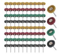 MISIQIMA 80 ruedas de pulido abrasivo, disco abrasivo de 25 mm para Dremel, P120 | P180 | P320 | P400 accesorio de pulido, se puede utilizar para pulir metal, cerámica, madera