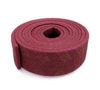 MISIQIMA Rollo de fieltro abrasivo de grano 400, 6 m × 10 cm, color marrón rojizo, vellón pulido, vellón de limpieza, lana abrasiva, alfombrilla de vellón abrasivo para metal, madera, acero inoxidable