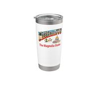 Misisipi: El recuerdo del estado de Magnolia Vaso térmico de acero inoxidable de doble pared