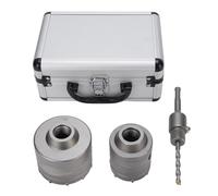 Miskall 2PCS Hole Sawsm, Hole Saw Kit 1PC Connecting Rod Aluminum Case 60mm 80mm Electric Hammer Drill Opener for Concrete Brick Stone Cement