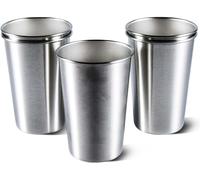Miskall 4 Piezas vasos de acero inoxidable, Taza De Metal Para Exteriores Vasos Para Beber Portátiles Apilables Con Estuche Para Acampar Senderismo Viajes Al Aire Libre Acampar Todos Los Días