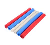 Miskall 6Pcs Non Slip Foam Handle Sleeve Cover Utensils Pen Foam Grip Tubing Elderly Red Creamy White Blue Foam 1.2inch 0.55-0.63inch 0.33-0.37inch