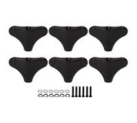 Miskall Botón de Llave de afinación, botón de Cabeza de máquina, Tipo de Cola de pez de Metal, 6 uds., Compacto Negro para reemplazo