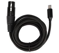 Miskall Cable de Micrófono USB C, Adaptador de Audio de Micrófono XLR Hembra a USB C, Cable de Micrófono USB C(2M)