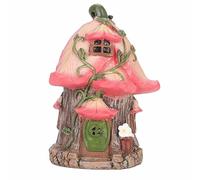 Miskall Casa De Hadas De Gnomo, Gnomo Jardin Exterior, Estatuilla De Casa De Gnomos De Jardín Impermeable A Prueba De Polvo De Resina para Patio Exterior, Decoraciones De Jardín
