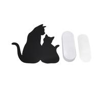 Miskall Cat Night Light, LED Light Sensing Sound Activated Black Cat Silhouette Lamp,Night Light Plug into Wall,Energy Efficient Nightlight,for Living Room Hallway Kitchen Decor