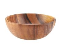 Miskall Cuenco De Madera, 20x7 cm Frutero Cocina, Cuencos Aperitivos Ensaladera Redondo Grande Clásico Cuenco De Madera Maciza Para Ensalada, Sopa, Arroz Utensilio De Cocina Hecho A Mano
