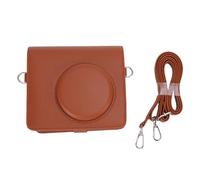 Miskall Funda de Cuero de PU para cámara, para cámara MS300 2 en 1 e Impresora fotográfica Bolsa Protectora con Correa de Hombro Ajustable Accesorio de Viaje Ligero, Duradero y Elegante (Brown)