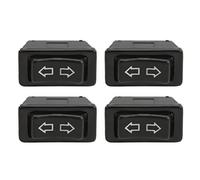 Miskall Interruptores de accionamiento, 4PCS 5Pin Power Window Switch Car Universal Glass Lift con lámpara Verde DC12V 24V