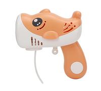 Miskall Máquina de Burbujas de Mano, Juguete automático de 5 Agujeros para Hacer Burbujas de Dibujos Animados para niños con luz Musical para Fiestas, Playas, Actividades al Aire para (Orange)