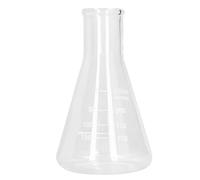 Miskall Matraz Erlenmeyer de vidrio de 250 ml, matraz Erlenmeyer de vidrio de borosilicato engrosado de boca estrecha para química de laboratorio