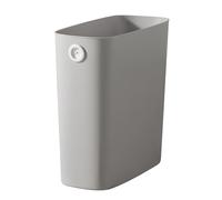 Miskall Small Trash Can Durable TPR Plastic Wastebasket Slim Open Top Garbage Container Bin for Bathroom Bedroom (Gray)