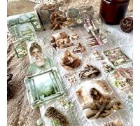 MisKepaa 3 rollos de cinta washi PET, kit de scrapbooking, pegatinas para álbumes de recortes de personas, cintas transparentes para álbumes de recortes, diario basura, diario de viñetas, manualidades