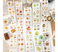 MisKepaa 5 rollos de cinta adhesiva Washi para libros de recortes, temática de café, pegatinas para diario, diaries, álbumes de recortes, diario basura, marco de fotos (café de fin de semana)