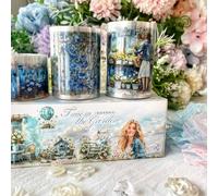 MisKepaa Set de Adhesivos para Scrapbooking, 3 Rollos de Washi Tape PET Precortados, Cintas Florales para Accesorios de Scrapbook, Bullet Journal, Scrapbooking, Manualidades DIY, Pintura (Valla de