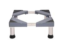 MiSMiAO Base para frigorífico y lavadora, altura regulable de 19 a 22 cm, ancho 42-65 cm, capacidad de carga 300 kg, marco antideslizante con 4 patas, color gris