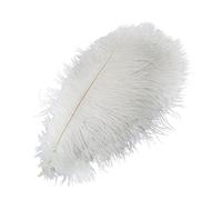 MISNODE Juego de 20 plumas de avestruz, 30 - 35 cm, plumas de avestruz blancas naturales, decoración de boda