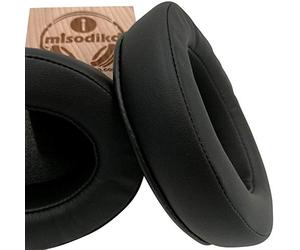 misodiko Almohadillas de Espuma viscoelástica mejoradas - Piel de proteína Negra - Adecuado para Auriculares Grandes sobre el oído - Compatible con ATH M50, ATH-M50x, ATH-M30x, MSR7NC, ATH-M40x