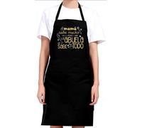 Misorpresa Delantal Frase Mama sabe mucho pero la abuela lo sabe todo REGALO DIA DE LA MADRE. REGALO ABUELA. REGALO MAMA