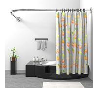Misounda Barra de Cortina de Ducha L Forma, Barra Cortina Ducha Esquinera de Acero Inoxidable, 75x115 cm Ajustable Barra Ducha Curva con Inox Anillos para Baño Armario Vestuario