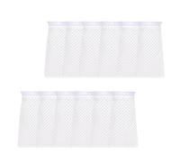 misppro 12 calcetines de filtro de acuario con diseño de panal 3D, anillo de malla de 4 pulgadas, reutilizable, accesorios para evitar obstrucciones, 150 micras