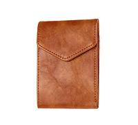 misppro Cartera plegable delgada de piel sintética para hombre, bloqueo de dinero, color marrón claro, Marrón, 32 ES