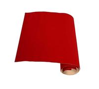 misppro Tela de terciopelo, parte trasera adhesiva, lámina de transporte autoadhesiva, terciopelo autoadhesivo para cajones de joyas, manualidades y materiales de manualidades, coche, color rojo