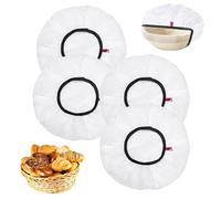 Mispudin 4 Piezas Tapas para Fermentadora de Pan, Fundas Premium para banetones para pan, Film para Cesta Fermentacion Pan Redonda, Accesorios para Cesta Pan, Extra Fuertes y Resistentes, ø 28 cm