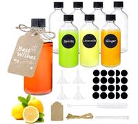 Mispudin 8 Piezas 100ml botes cristal pequeños, mini botellas de cristal, Mini Botella Cristal Pequeña, shots botellitas, botes pequeños de cristal para Rellenar Reutilizables para Jugos