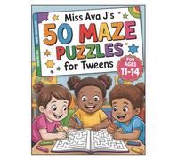 Miss Ava J’s 50 Maze Puzzles for Tweens Ages 11-14: Challenging, Brain-Boosting Mazes to Build Focus, Logic & Confidence | Activity Book for 11, 12, ... 8.5x11 inch Book | Certificate of Completion