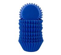 Miss Bakery's House® Mini moldes para magdalenas - papel - estándar - Ø 32 mm x 20 mm - azul - 200 piezas - pastelería - confitería - para pastelitos y chocolates - tartaletas