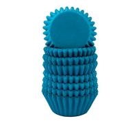 Miss Bakery's House® Mini moldes para magdalenas - papel - estándar - Ø 32 mm x 20 mm - turquesa - 200 piezas - pastelería - confitería - para pastelitos y chocolates - tartaletas