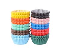 Miss Bakery's House® Mini moldes para muffins - Papel - Ø 32 mm x 20 mm - Colores diferentes - 500 piezas - pastelería - confitería - cajas para magdalenas y dulces - hornos pequeños