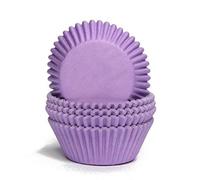 Miss Bakery's House® Moldes para magdalenas - papel - estándar - Ø 50 mm x 30 mm - lila - 75 piezas - forma de papel para hornear