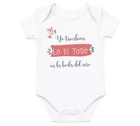 Miss Chapas | Body Bebé Boda “Yo También Lo Di Todo en la Boda del Año” con Tarjeta Personalizable - Regalo Original para Invitados | Ropa Bebé Divertida | 100% Algodón | Clásico, 3 meses