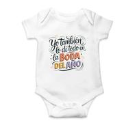 Miss Chapas | Body Bebé Personalizado Yo también lo di todo en la boda del año Incluye Tarjeta Personalizable con Nombres y Fecha de la boda | Regalo Original y Divertido para Bodas (Blanco, 12 meses)